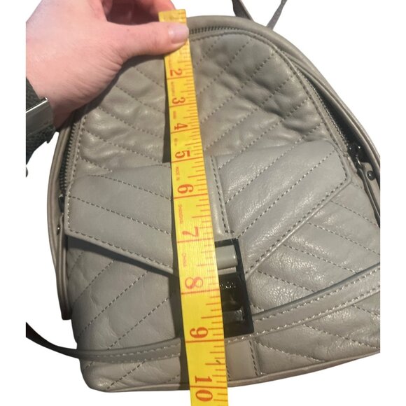 Botkier Dakota Backpack Gray Leather Purse With Adjustable Strap Front Pocket - Picture 5 of 7